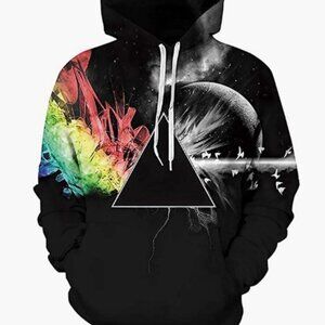 3D Novelty Hoodie Black Star Pullover Sweatshirt